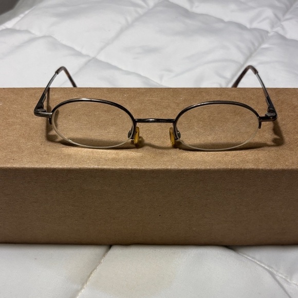 Accessories - Vintage Nino Balli Gold Half Rim
Oval Eyeglasses with Sunglasses Clips